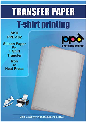 PPD Silicon Papers for T Shirt Transfer Iron or Heat Press - 10