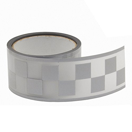 JINBING 2 Safety Silver Reflective Iron on Fabric Clothing Tape Stripe Heat  Transfer Vinyl Film M05 (2 x 33ft)