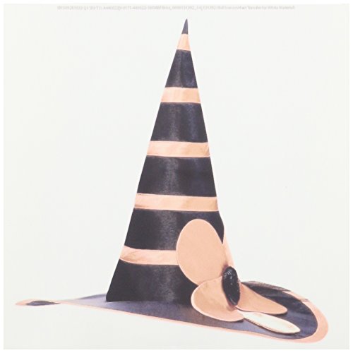 3dRose ht_131392_1 Halloween Witches Orange Hat Iron on Heat Transfer, 8 by 8-Inch, for White Material