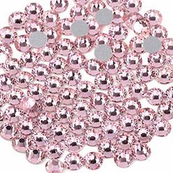 Beadsland 1440 Piece Flat Back Crystal Rhinestones Round Gems,1.3mm-6.5mm,Light Pink(SS10(2.7-2.8mm))