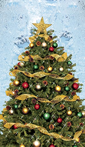 WOWindow Posters Window Poster Christmas Christmas Tree with Frosted Background by WOWindows USA-Made USA-Made Decoration Includes 1 Reusable