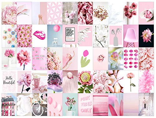 Madaket Lane Pink Collage Kit - Wall Collage Kit Aesthetic - Aesthetic Room Decor for Teen Girls - Blush Pink Wall Decor - Styled Dorm