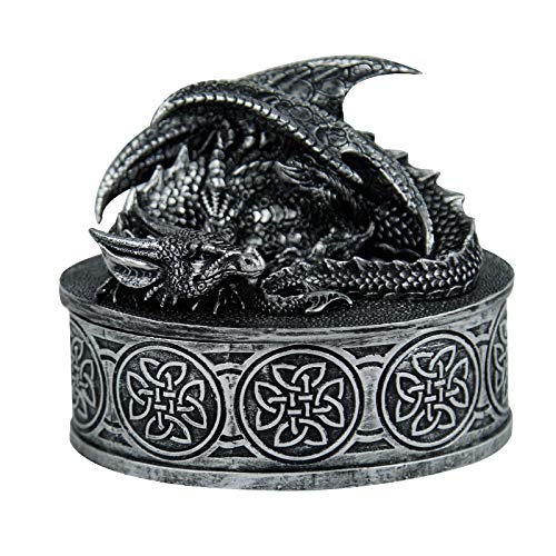 Pacific Giftware Medieval Fantasy Mythical Dragon Lidded Treasure Trinket Box