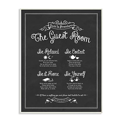 Stupell Industries The Guest Room Guide Wall Plaque, 10 x 15, Design By Artist Lettered and Lined