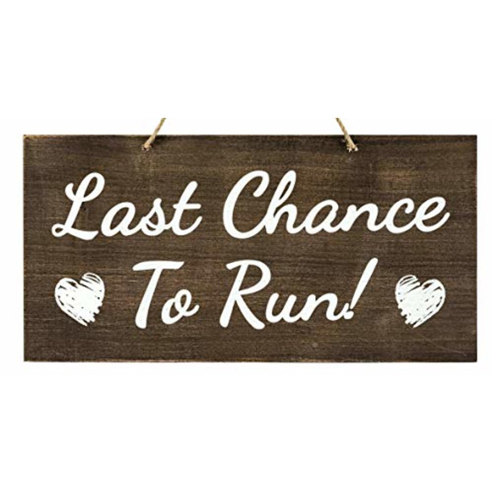 JennyGems Wedding Signs - Last Chance to Run - Ring Bearer Signs for Wedding  - Funny Wedding Sign for Ring Bearer to Carry -
