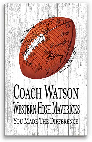 Broad Bay Football Coach Gift Personalized Sign for Team Coaches SIGNABLE Thank You Notes