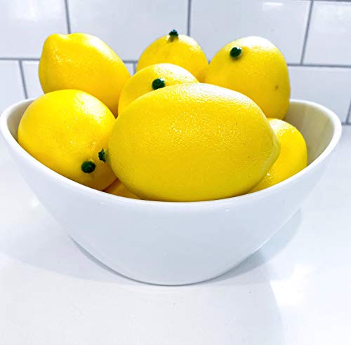 So Cal Pro Fake Lemons Lemon Decor for Kitchen Faux Fake Fruit, Lemons Organic Decoration, Faux Lemons for Decoration Craft Supplies by