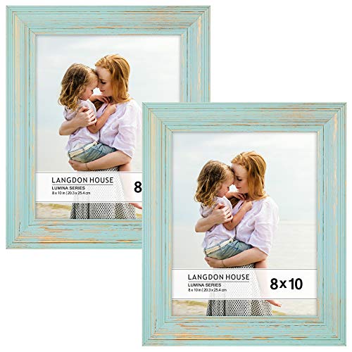 Langdon House 11x14 Gold Picture Frames w/ Mat for 8x10 Photo