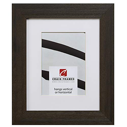 Craig Frames Inc Craig Frames 15DRIFTWOODBK 20 x 24 Inch Black Picture Frame Matted to Display a 16 x 20 Inch Photo