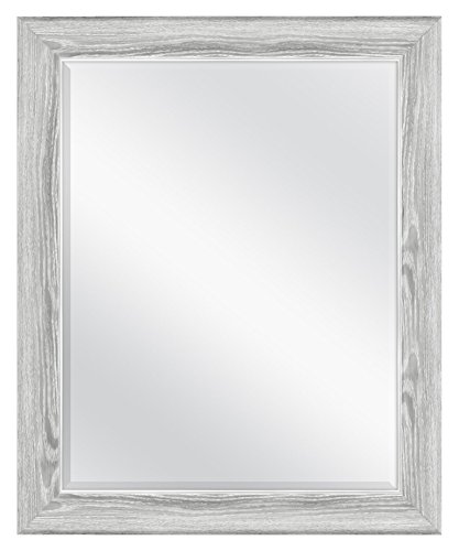 MCS 22x28 Inch Curvature, 27.5x33.5 Overall Size, Gray Woodgrain (66948) Mirror