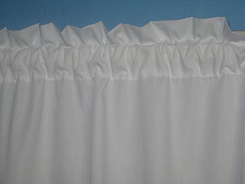 handmade Solid White Window Curtain Valance (42x16)