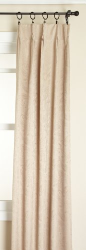 Style Master Stylemaster Gabrielle Pinch Pleated Foam Back Patio Panel, Taupe, 96 by 84-Inch