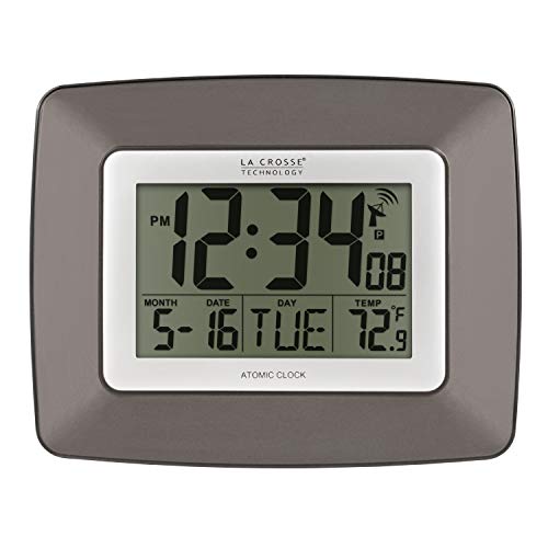 La Crosse Technology WS-8008U-IT Atomic Digital Wall Clock with Temperature