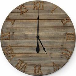 Wallcharmers 30 inch Farmhouse Clock | Giant Wall Clock | Farmhouse Wall Clock|Big Wall Clock Big Clock for Wall Large Outdoor Clock