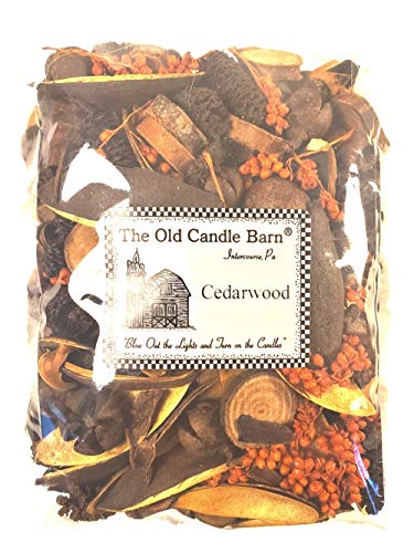 Old Candle Barn Cedarwood Potpourri 8 Cup Bag - Perfect Country House Decoration or Bowl Filler - Beautiful Clean Crisp Scent