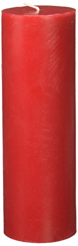Zest Candle Pillar Candle, 3 by 9-Inch, Red