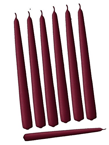 D'light Online Elegant Taper Premium Quality Candles, Hand-Dipped, Dripless and Smokeles - Set of 12 Individually Wrapped (12