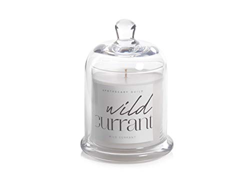 Zodax Wild Currant Scented Glass Dome Jar Candle, Clear