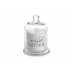 Zodax Wild Currant Scented Glass Dome Jar Candle, Clear