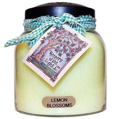 A Cheerful Giver Lemon Blossoms 34oz Papa Jar Candle, White