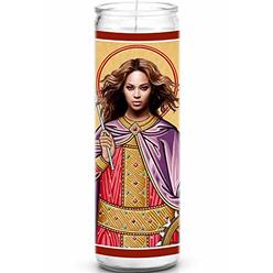 Celeb Prayer Candle Beyonce Knowles Celebrity Prayer Candle - Funny Saint Candle - 8 inch Glass Prayer Votive - 100% Handmade in USA - Novelty