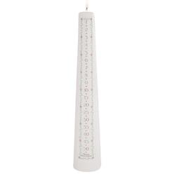 Celebration Candles Wedding Unity 15-Inch 1 to 50 Year Numbered Countdown Anniversary Candle, White
