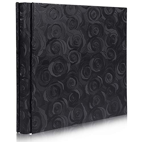 RECUTMS Photo Album 4x6 600 Pictures 5 Per Page Rose Pattern PU Leather Cover Albums Wedding Picture Albums Holds 600