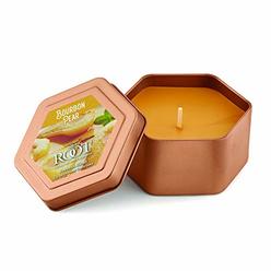 Root Candles 8864380 Autumn Splendor Travel Tin Beeswax Blend Scented Candle, 4-Ounce, Bourbon Pear