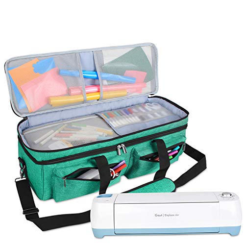 Luxja Double-Layer Bag Compatible with Cricut Explore Air (Air2) and Maker,  Carrying Bag Compatible with Cricut Die-Cut