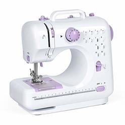 Terby Electric Sewing Machine Portable Household Sewing Machine Made Easy 12 Stitches Included Buttonhole Presser Foot Pedal