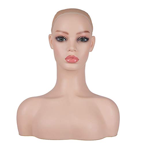 Jingfa PVC Mannequin Head Model Realistic Mannequin Bust Wig Heads For Hat  Wigs Sunglasses Jewerly Displaying