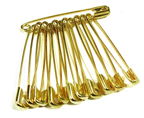All In One ALL in ONE Gold Plated Safety Pins for Home Office Use