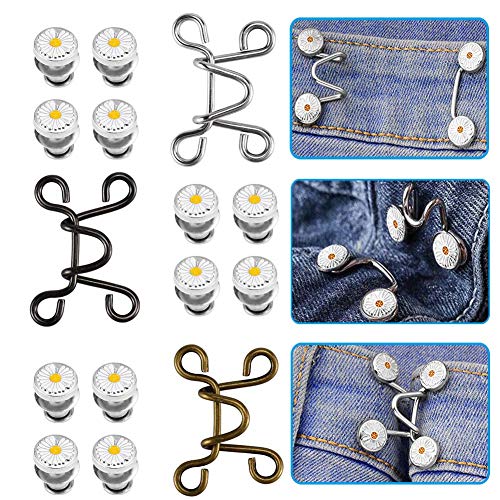 GLSY Adjustable Nail-Free Waist Buckle,Waist Buckle Extender Set Jeans  Extender Waist Extender Button for Pants Jeans,The Best