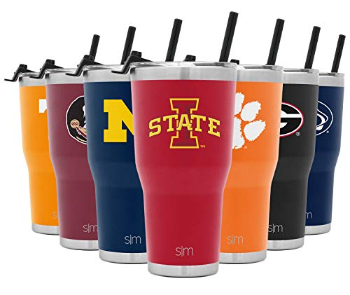 Simple Modern NCAA Iowa State Cyclones 30oz Tumbler with Flip Lid and Straw Insulated Stainless Steel Travel Mug Cruiser