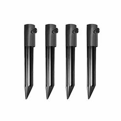 Gray Bunny Steel Torch Stakes, 4-Pack, Compatible with Tiki Torches and Other Brands, Outdoor Torch Stand Ground Stake for