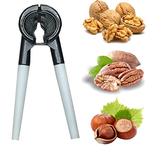 Nut Cracker With Rubber Grips - Handheld Opener For Walnuts, Pecans, Almonds, Hazelnuts & Hard Shell Nuts