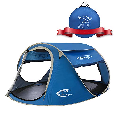 ZOMAKE Pop Up Tent 3 4 Person, Beach Tent Sun Shelter for Baby with UV Protection - Automatic and Instant Setup Tent for