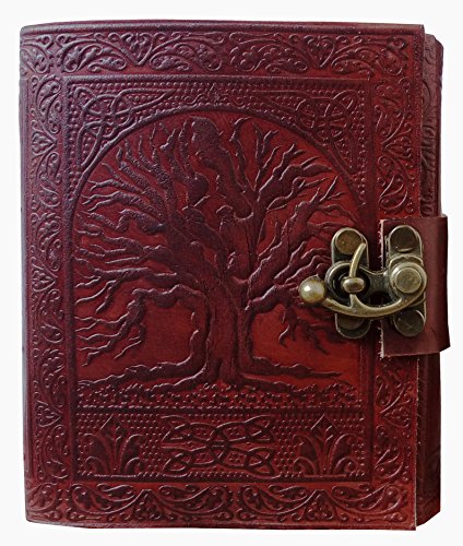 Gbag (T) Tree of Life Journal Leather with C-Lock Notebook Gifts for Men Women