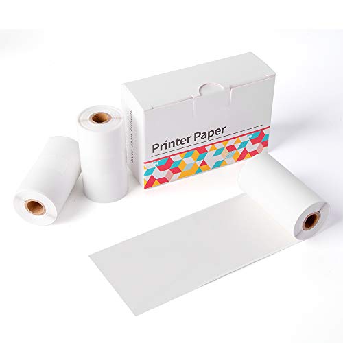 Pho-RMS2-3 Phomemo M02S Pocket Printer Paper, White Self-Adhesive Thermal  Paper, Direct Thermal Paper Compatible for M02S/ M02/ M02