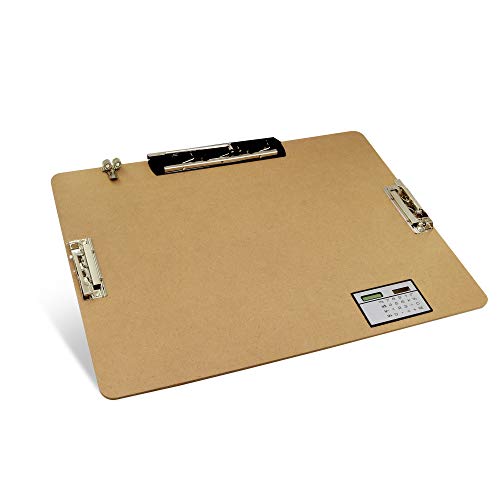 PerforMore OL11X17CB 11x17 Inch Ledger Hardboard/Clipboard with 3 Lever  Operated Clips and a Mini-Calculator, Either Landscape or Portrait Media