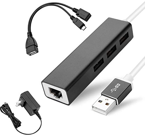 Smays Bundle TV Stick 4K Cube Accessories - OTG Cable, USB Ethernet Adapter and Power Adapter