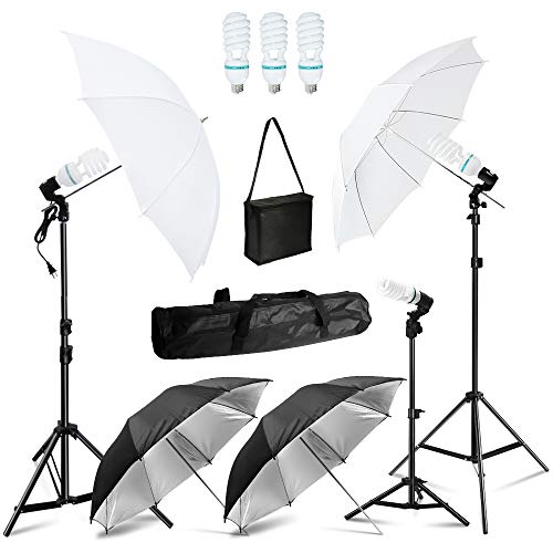 JULIUS STUDIO Photography Umbrella Lighting Kit, 85W 6500K Photo
