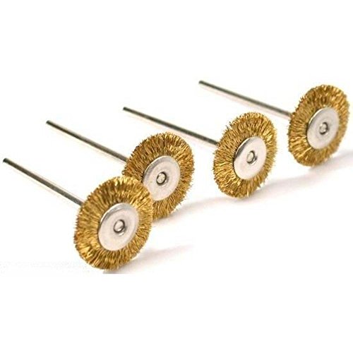 Preamer 20pcs Dia 25mm Rotary Tool Brass Wheel Wire Brush Set - Fits Dremel ,1/8 Shank ,Clean, Polish, Prep by Preamer