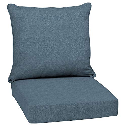 Overstock Arden Selections Performance Outdoor Deep Seating Cushion Set 24 x 24, Denim Alair