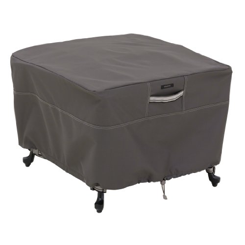 Classic Accessories Ravenna Water-Resistant 26 Inch Square Patio Ottoman/Table Cover
