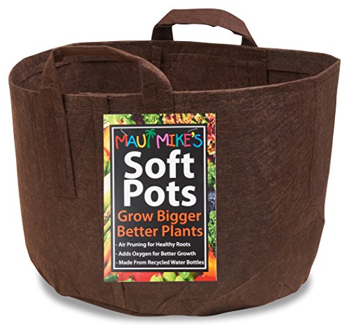 Maui Mike's Lip Balm Soft Pot (10 Gallon) (5 Pack) Best Fabric Aeration Garden Pots and Grow Bags from Maui Mike's. Sewn Handles for Easy Moving.
