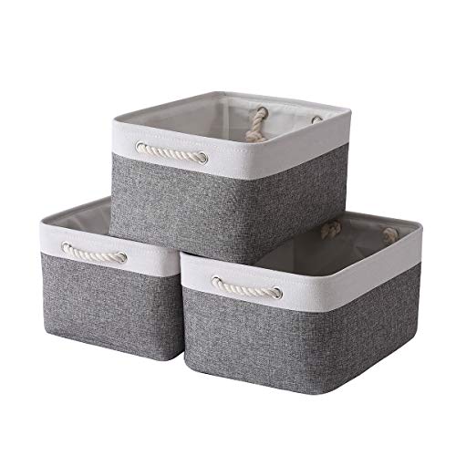 Sacyic Large Storage Baskets for Shelves, Fabric Baskets for Organizing, Collapsible Storage Bins for Closet, Nursery,