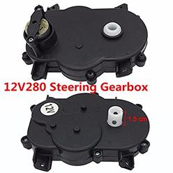 weelye Steering Gearbox with Motor,RS280 12V Motor with Gear Box for Kids Powered Wheel Cars Steering Motor Accessory Match