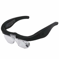 HEALLILY Head Magnifier Glasses LED Magnifying Visor with Light for Reading Jewelers Crafts Watch Electronic Repair