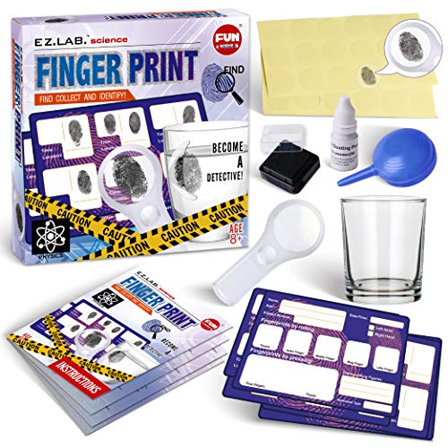 Fun Kidz Spy Fingerprint Kit, FunKidz Detective Spy Kit for Kids